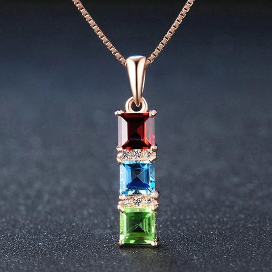 multi coloured gemstone necklace